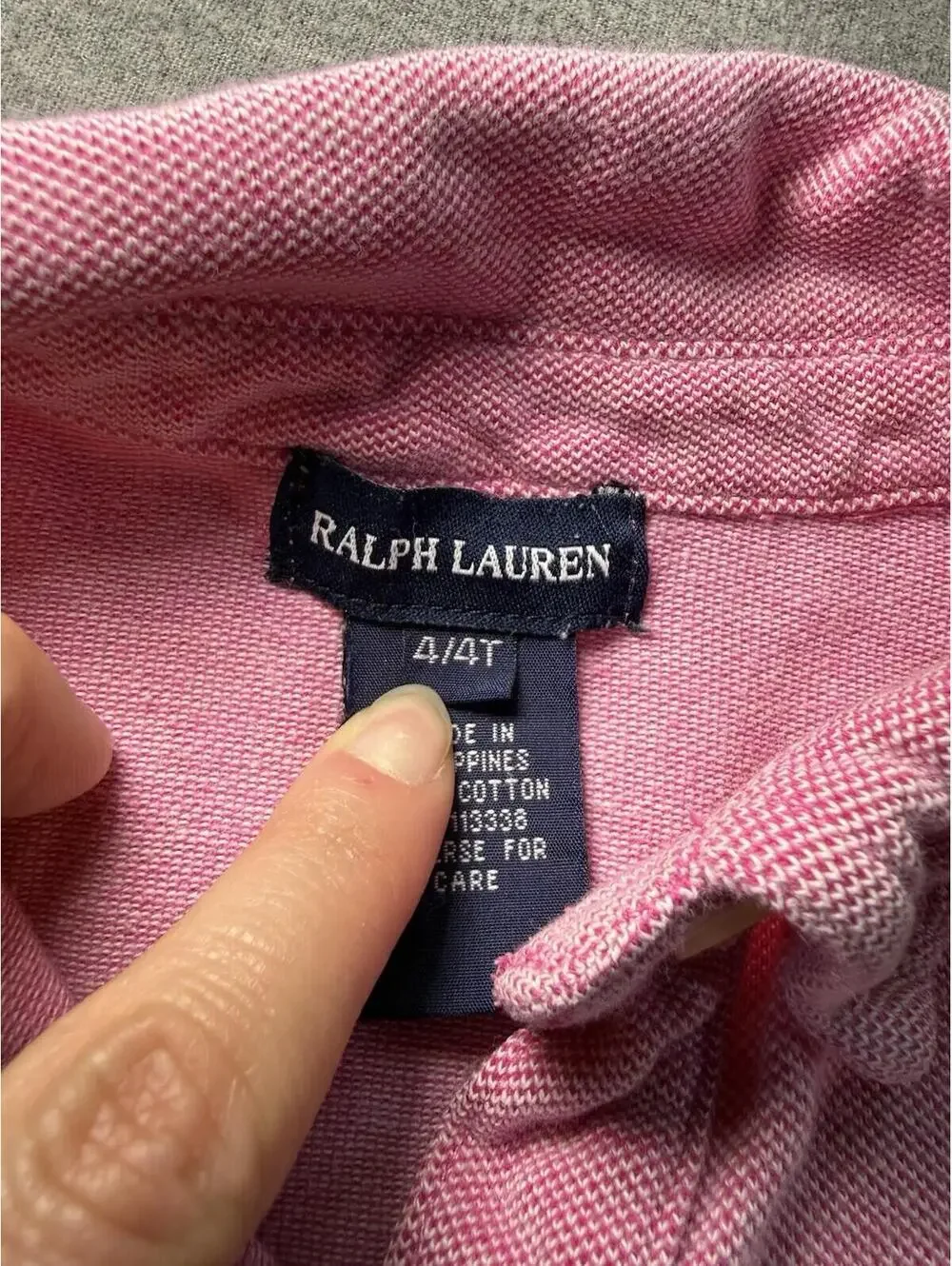 Ralph Lauren Toddler Girls Knit Dress-Pink/Long sleeve/4T/Preppy/Button Down